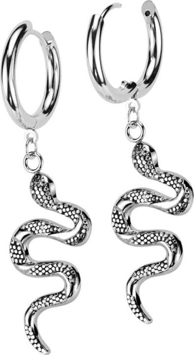 Image du produit Star Piercing Boucles d'oreilles argent pendentif serpent (Acier chirurgical 316L, Acier chirurgical 316LLaiton)
