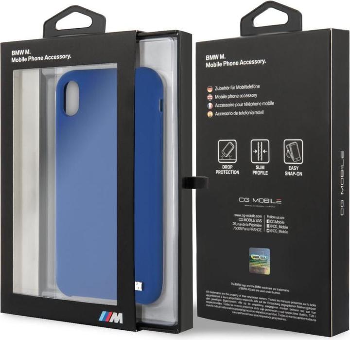 Image du produit BMW Étui BMHCI61MSILNA iPhone Xr niebieski/navy hardcase Silicone M Collection (Apple iPhone XR)