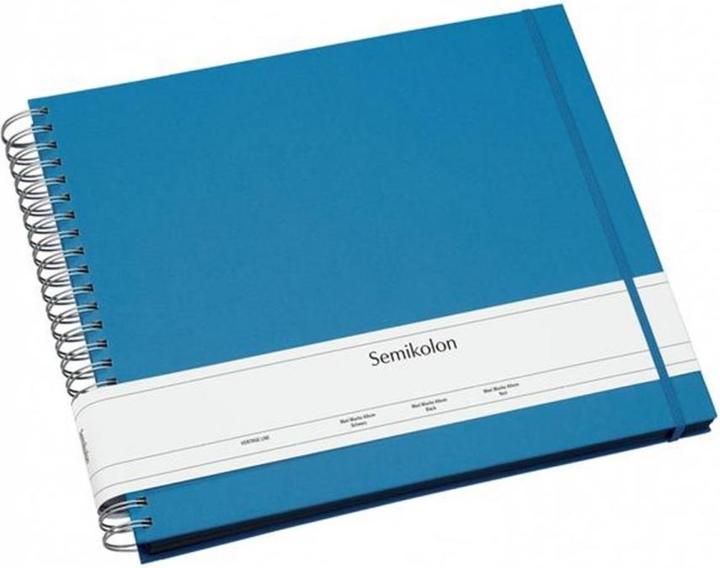 Semikolon Album photo Maxi Mucho 34.5 x 30 cm bleu, pages noires (10 x 15 cm, 9 x 13 cm)