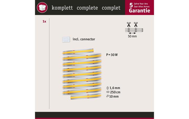 Actual product image Paulmann MaxLED 1000 Full-Line COB Stripe (Warm white, 250 cm, Indoor)