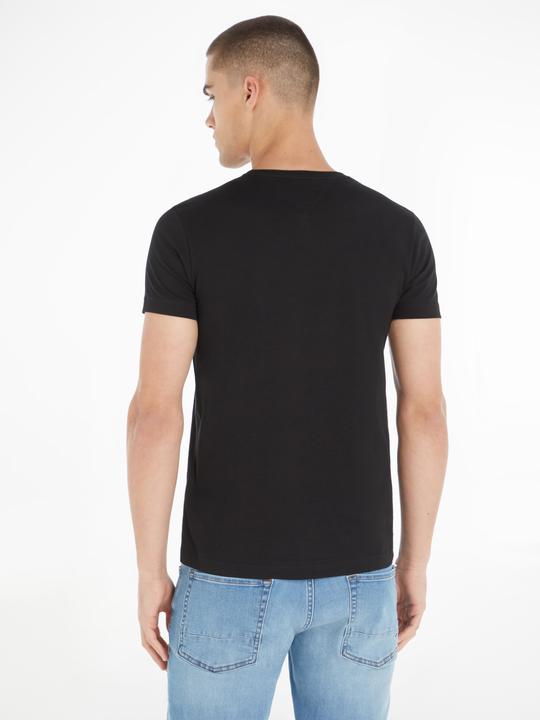 Actual product image Tommy Hilfiger Crew Neck T-Shirt Slim Fit Black (S)