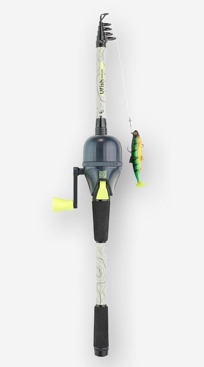 Caperlan Angelset Ufish Spincast für Einsteiger (Castingrute, Angelset, 180 cm)