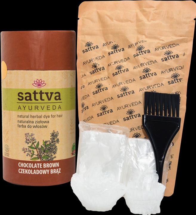 Produktbild Sattva Ayurveda Sattva Natural Herbal Dye For Hair Natural Herbal Hair Dye Chocolate Brown 150G (Chocolate Brown)