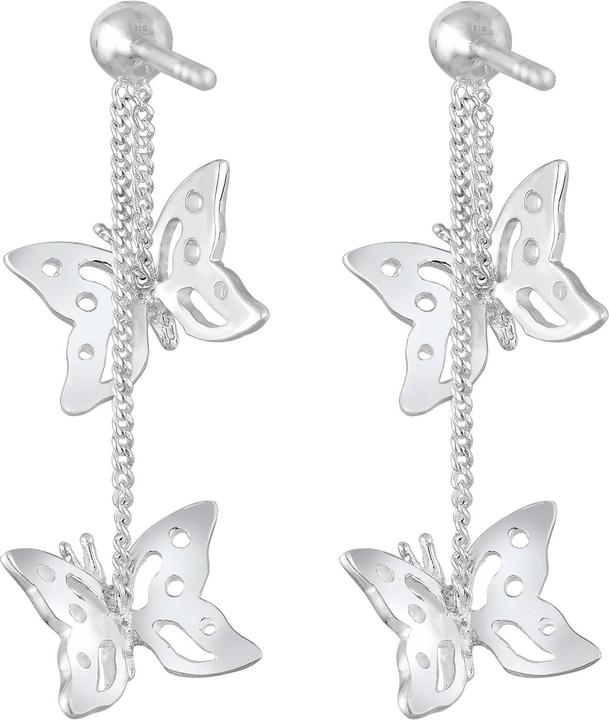 Produktbild Elli Ohrringe Schmetterling Natur Kristalle Silber (925er Sterling Silber, Glaskristall)