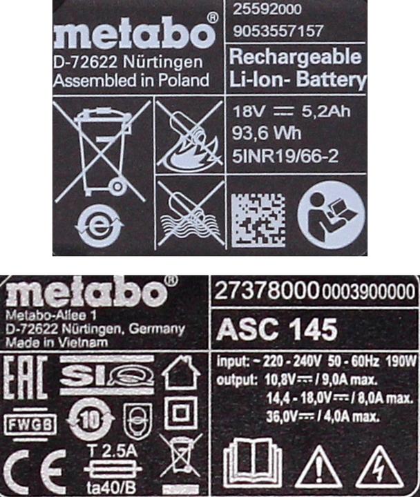 Actual product image Metabo Basic set (18 V)