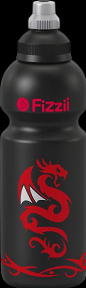 Image du produit Fizzii Gourde 600ml noire, dragon (0.60 l)