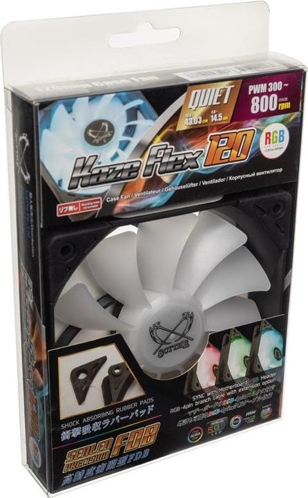 Image du produit Scythe Ventilateur Kaze Flex RGB PWM, 300-800 tr/min (120 mm, 1 x)
