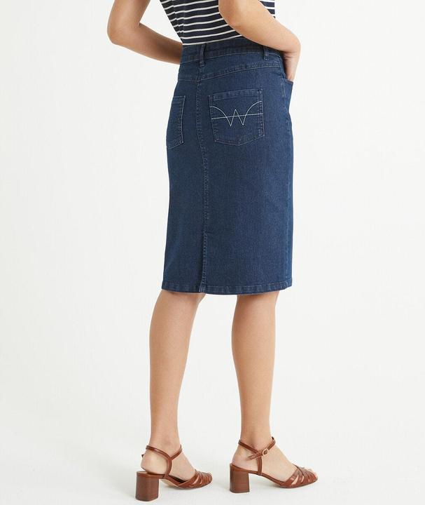 Actual product image Anne Weyburn Stretch denim denim skirt (38)