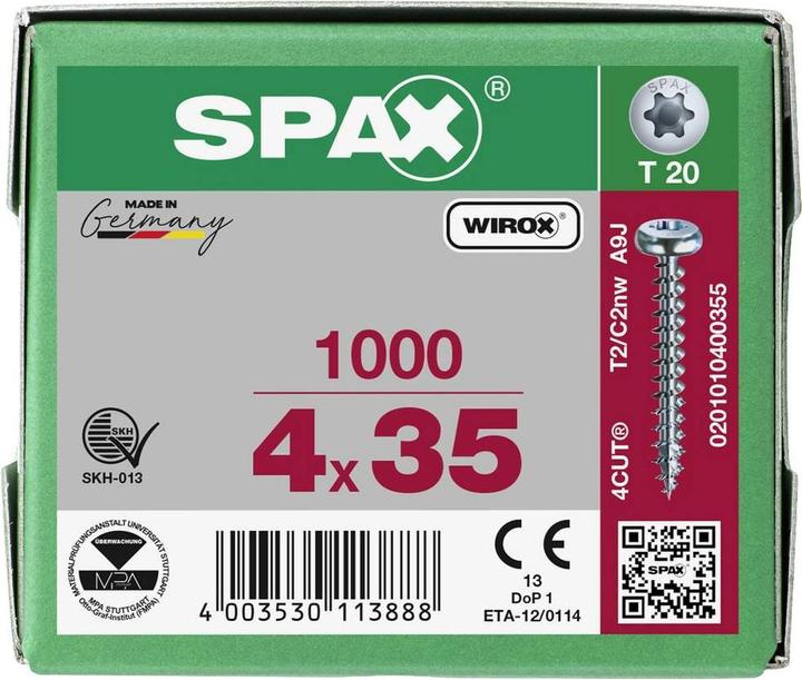 Immagine prodotto Spax Viti per truciolare PH T20 4,0x35 mm (1000 Viti per pezzo)