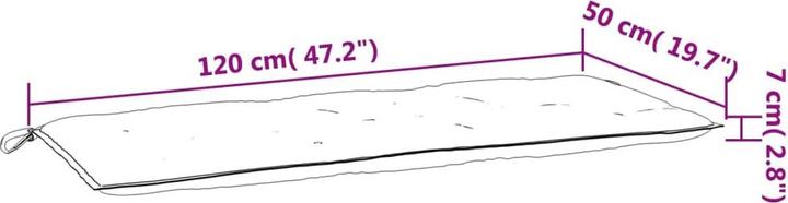 Produktbild VidaXL Gartenbank-Auflage Stoff (120 x 50 x 7 cm)