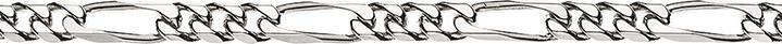 Image du produit Natsumi Schmuck Collier en or blanc 18K/750 Figaro 4.0mm (Or blanc 750/18 K, 55 cm)