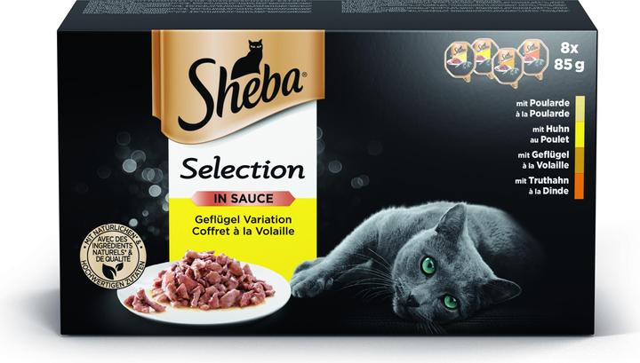 Sheba Sélection en sauce Variation de volaille barquette 8x85g (680 g)