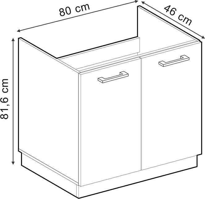 Immagine prodotto Vicco Spülenunterschrank R-Line (80 x 60 x 81,5 cm)