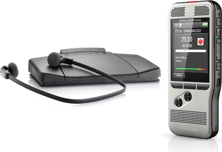 Image du produit Philips DPM6700 Ensemble de dictée et de transcription de notes de poche (32 Go)
