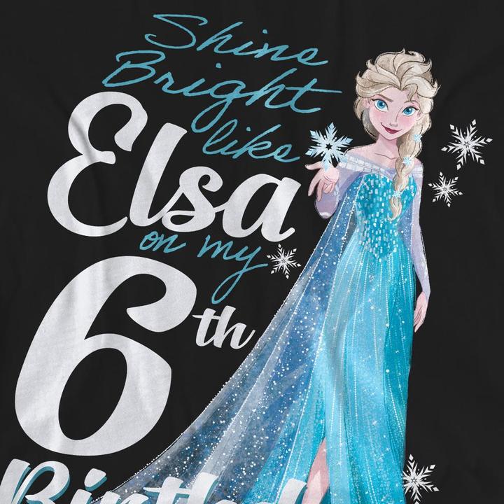 Produktbild Disney Frozen Bright Like Elsa TShirt 6 Geburtstag (XXL)