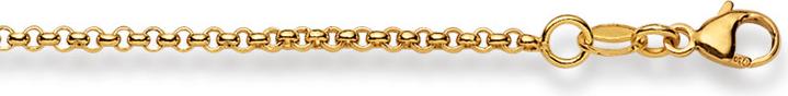 Actual product image Natsumi Schmuck Necklace yellow gold 18K/750 Erbs 1.9mm 45 cm (750/18 K Yellow gold, 45 cm)