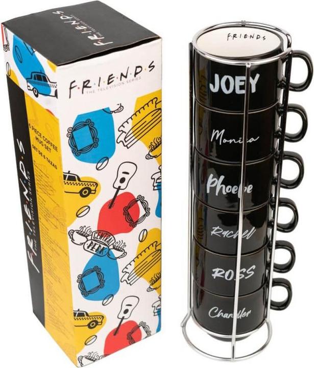 Immagine prodotto Friends - Set di tazze in ceramica con supporto 150 ml 6 pezzi. (150 ml, 6 x)