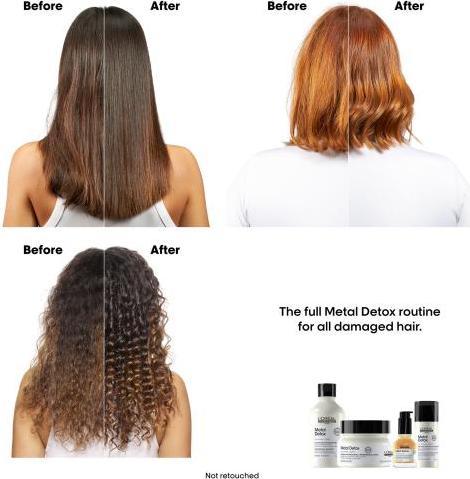 Image du produit L'Oréal Professionnel Shampooing Metal Detox sans sulfate pour la protection de la couleur et de la casse Lisse (500 ml, Shampoing liquide)