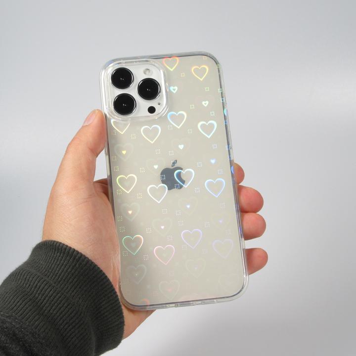 Produktbild PhoneLook Hülle irisierende Herzen Animationseffekt (Apple iPhone 13 Pro Max)