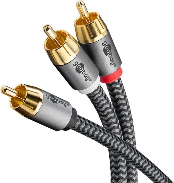 Goobay Cinch Y-cable, 2 m, Sharkskin Grey (2 m, Cinch)