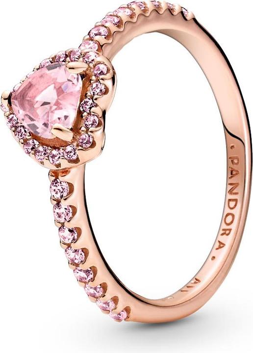 Produktbild Pandora 14k Rose Gold Sparkling Heart Ring (48, 925 Silber)
