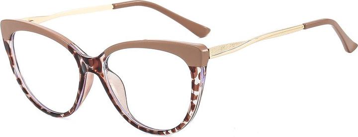 Image du produit Techsuit - Anti-Blue Light Glasses Reflex Metal (F5018-C42) - Cat Eye - Nude Leopard
