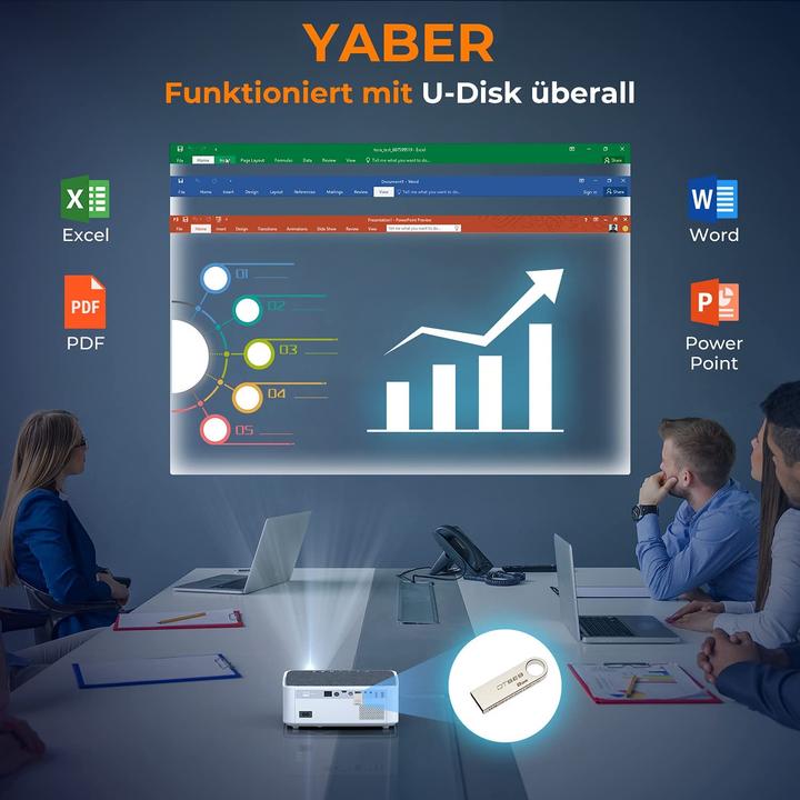 Produktbild Yaber V6 Heimkino Projektor (Full HD, 8500 lm, 1.5:1)