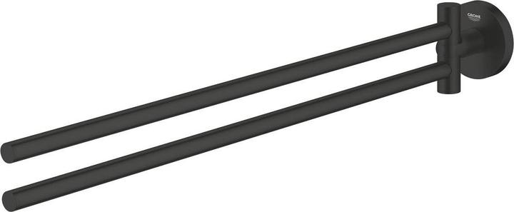 Actual product image Grohe Towel rail ESSENTIALS, 2-arm, swivelling, 450mm matt black