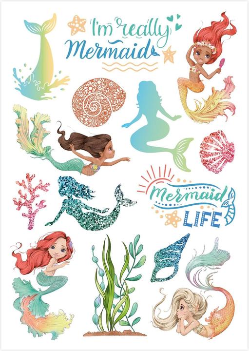 Actual product image Papierdrachen Metallic Tattoos - Mermaids