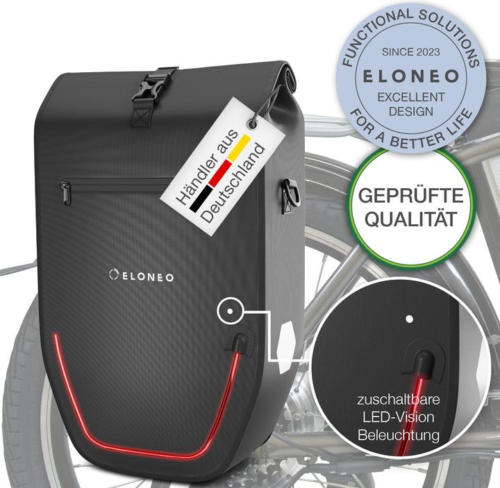 Immagine prodotto Eloneo Borsa da bicicletta per laptop (28 l, Borsa portapacchi)
