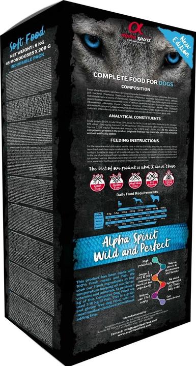 Actual product image Alpha Spirit WILD FISH wet fish food for dogs 9kg (Adult, 9000 g)