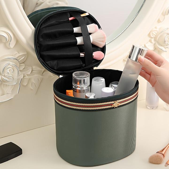 Produktbild Only-Bags.Store Wasserdichte Nylon-Kosmetiktasche mit grossem Fassungsvermögen, tragbarer Reise-Makeup-Organisator