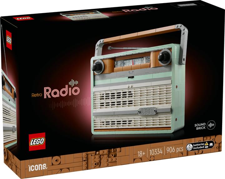Productafbeelding LEGO Retro draagbare radio (10334, LEGO Icons, LEGO Zeldzame Sets)