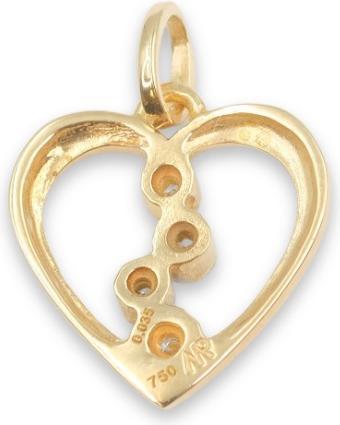 Produktbild Muau Anhänger Herz Bicolor 750/18K, 12mm