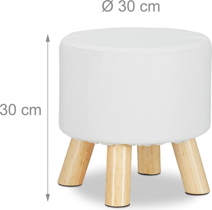 Actual product image Relaxdays Faux Footstool