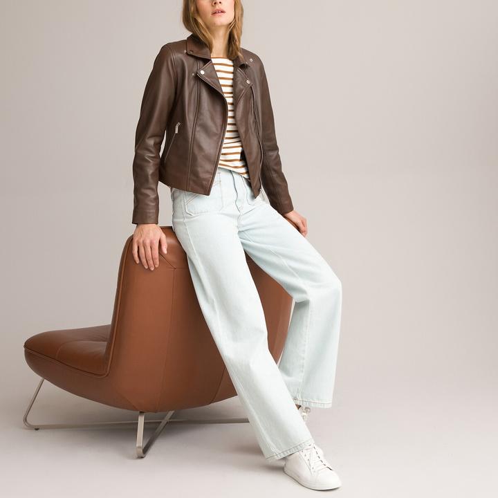 Produktbild La Redoute Collections Lederjacke im Bikerstil (44)