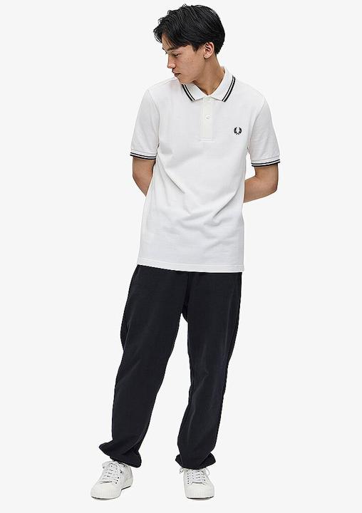 Image du produit Fred Perry Twin Tipped Polo Shirt Short Sleeve Snow White (L)