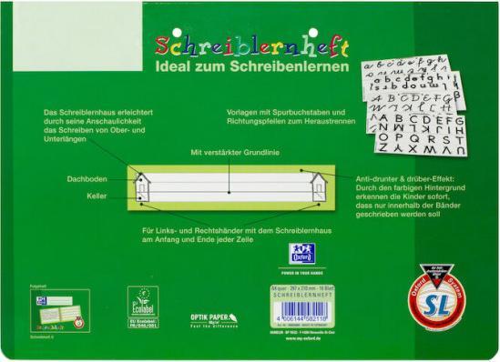 Produktbild Oxford Schreiblernheft, A4 quer (A4, Weicher Einband)