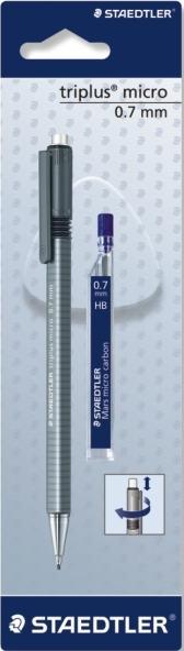 Produktbild Staedtler triplus micro 774 Dreikantiger Druckbleistift Blisterkarte, 0.7 mm und 1 Minendose (0.70 mm, B, 1 x)