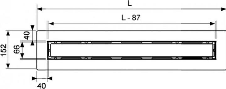 Immagine prodotto TECE Canalina doccia Drainline per pietra naturale con supporto in acciaio inox (1200 mm) (1200 mm)