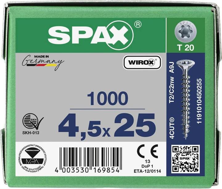 Image du produit Spax Vis pour panneaux agglomérés (1000 Vis par pièce)