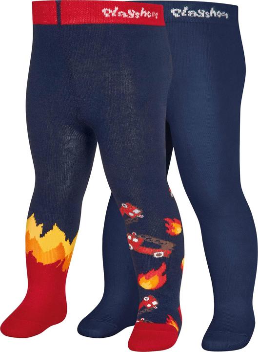 Playshoes Baby-Strumpfhose Feuerwehr 2er Set Gr. 86/92 Marineblau (86/92)