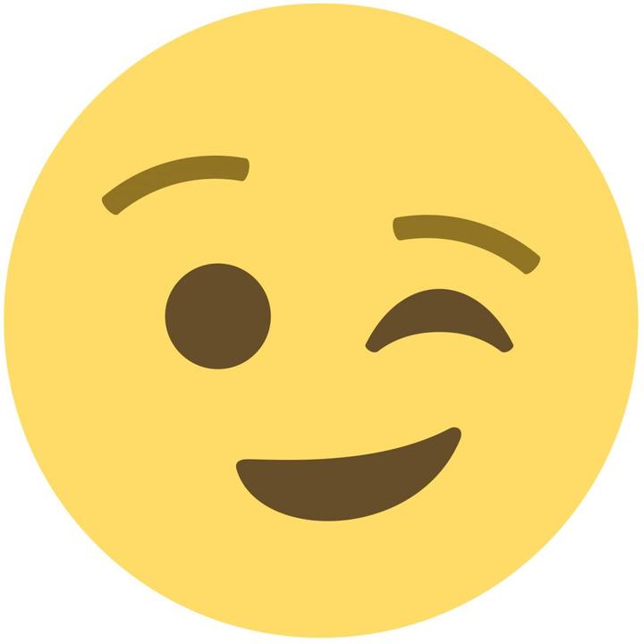 Actual product image Emojione Emoji Winking Face (100 x 100 cm)
