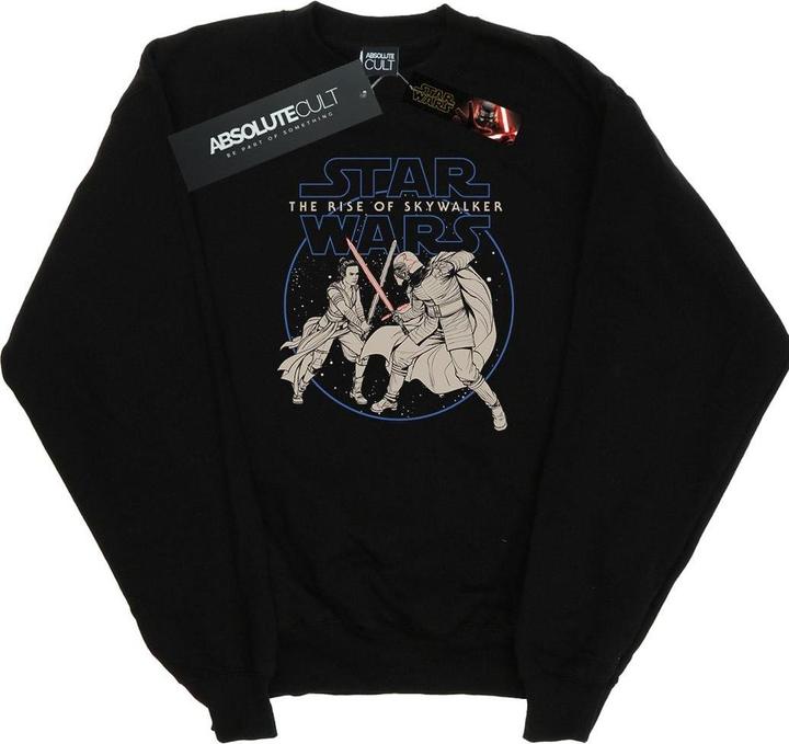 Actual product image Star Wars Mens The Rise Of Skywalker Rey And Kylo Combat Sweatshirt (S)
