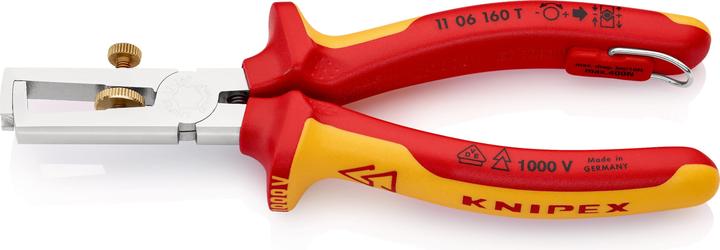 Produktbild Knipex Abisolierzange mit 1106160TBKBefestigungsöse (165 mm)