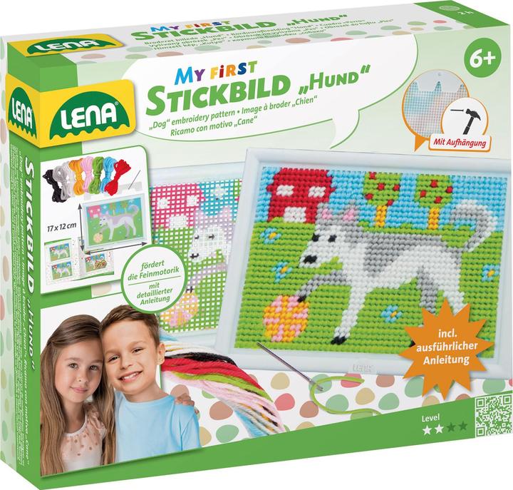 Actual product image Lena Embroidery picture dog
