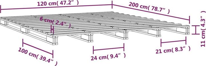 Actual product image VidaXL Yasmine (120 x 200 cm)