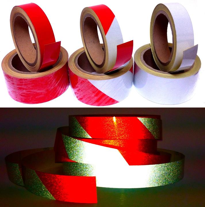 Actual product image Heskins Reflek. juosta 50 mm x 10 m, juod./gelt. (50 mm)