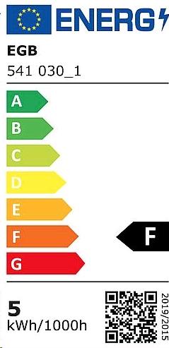Energie-Label EGB FilamentDIM Kopfspiegel E14 5W 530lm 2700K (E14, 5 W, 530 lm, 1 x, F)