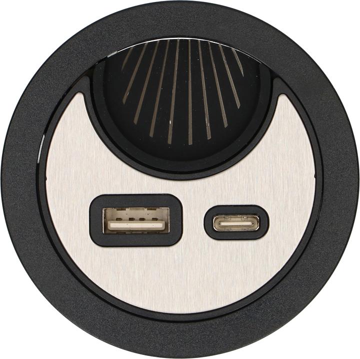 Immagine prodotto Max Hauri Passaggio del cavo Office Line con caricatore USB/A e USB/C